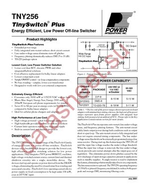 TNY256GN-TL datasheet  